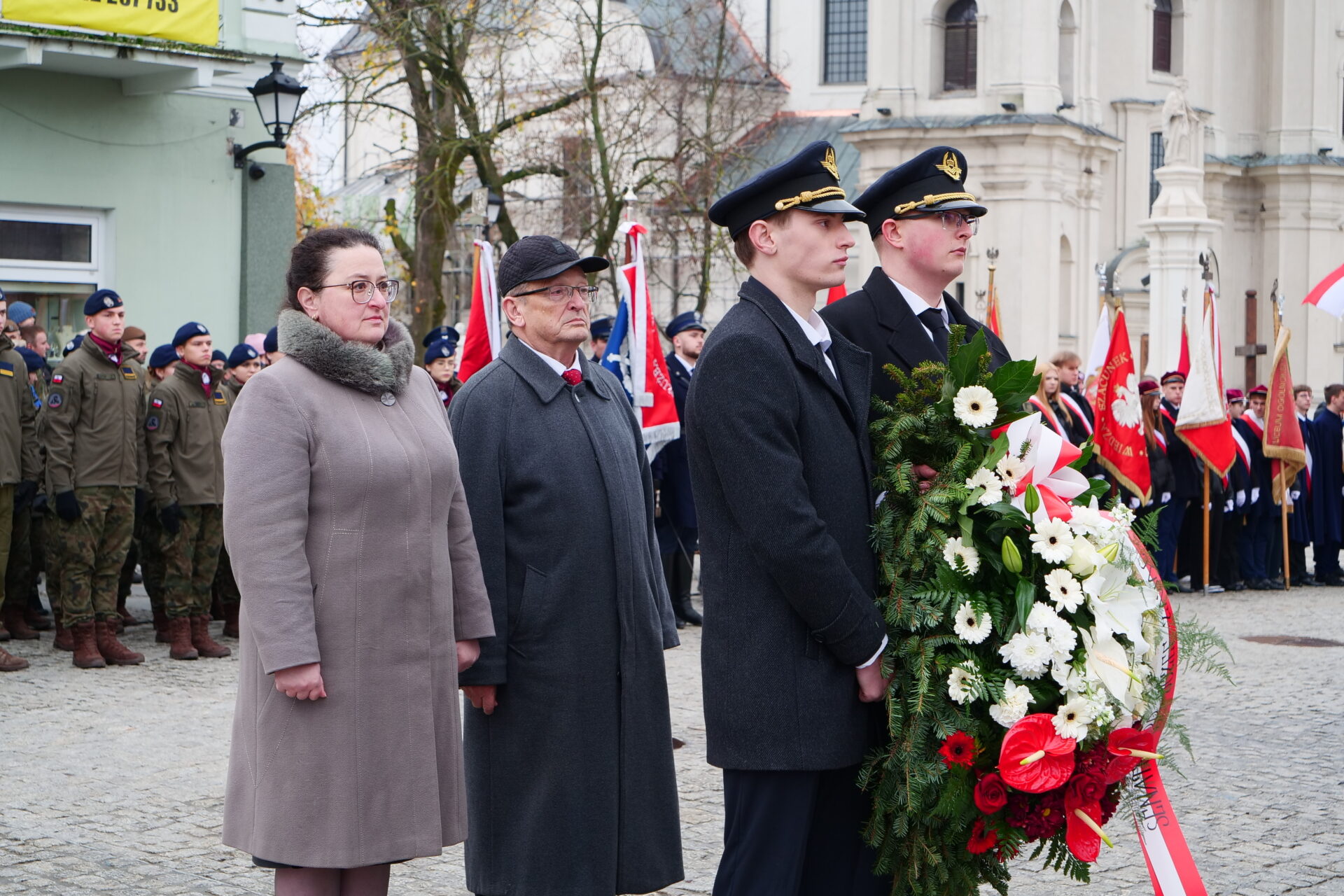 Władze uczelni na obchodach Narodowego Święta Niepodległości