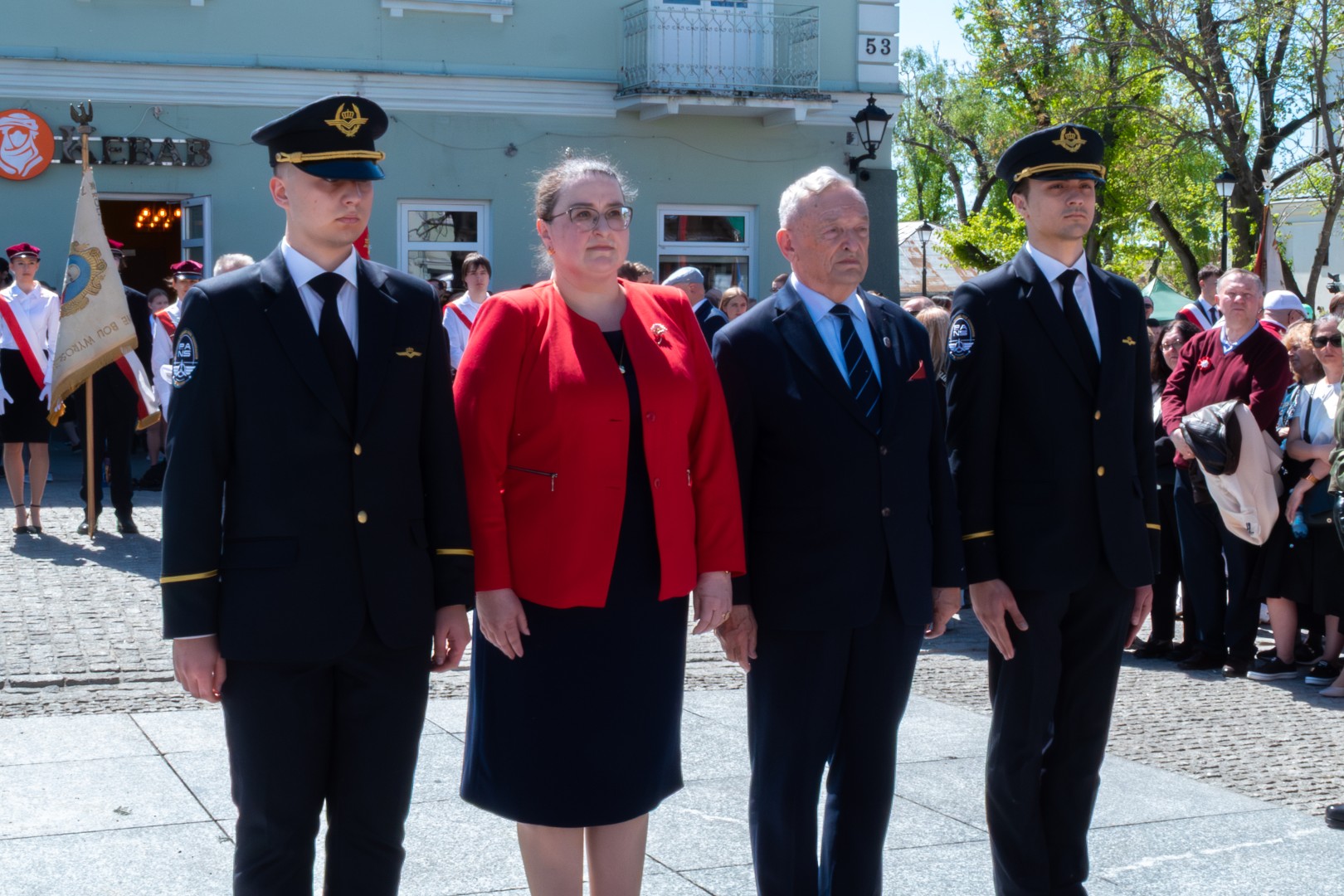 Władze PANS w&nbsp;Chełmie podczas uroczystości z&nbsp;okazji uchwalenia Konstytucji 3 Maja